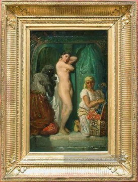 Un bain au serail romantique Théodore Chassériau Peinture à l'huile